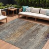 HomeRoots 9' X 12' Brown Gray And Purple Abstract Washable Indoor Outdoor Area Rug - 2 of 4