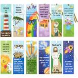 Faithful Finds 72 Pack Christian Bookmarks Bulk, Religious Scripture, 12 Bible Verse Quotes for Kids, 6 x 2 In