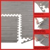EVA Foam Floor Tiles 6-Pack - 24 SQFT Woodgrain Puzzle Mats for Floor - Interlocking Foam Tiles for Family Room or Gym Flooring by Stalwart (Gray) - 4 of 4