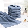 PiccoCasa Bathroom Kitchen Soft 100% Combed Cotton Highly Absorbent Hand Towel Set - 2 of 4