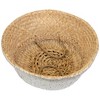 Northlight Seagrass Belly Wicker Basket with Handles - 13" - Silver and Beige - 4 of 4