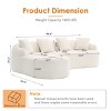 98.8" L-Shaped Chenille Sectional Sofa, 3-Seater Modular Couch with Curved Chaise, No Assembly for Living Room Apartment-3irtyhousy - 4 of 4