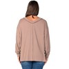 24seven Comfort Apparel Relaxed Fit Ribbed Knit V Neck Sweater Top - 3 of 4