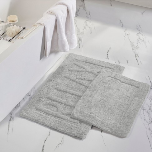 2pk Quick Dry Bath Rug Set Light Gray - Threshold™ : Target