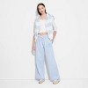 Women's Leisure Graphic Lounge Pants - Light Blue - 3 of 3