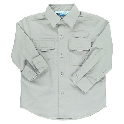 RuggedButts Harbor Gray Sun Protective Button Down Shirt