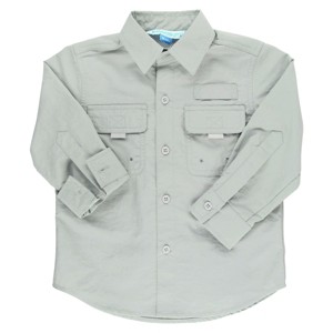 RuggedButts Harbor Gray Sun Protective Button Down Shirt - 1 of 3