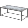 Coffee Table, Accent, Cocktail, Rectangular, Living Room, 42inL, Blue Tile, Grey Metal, Transitional - 2 of 3