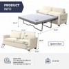 Mjkone Modern Velvet  2-in-1 Pull Out Sleep Sofa Bed - 2 of 4