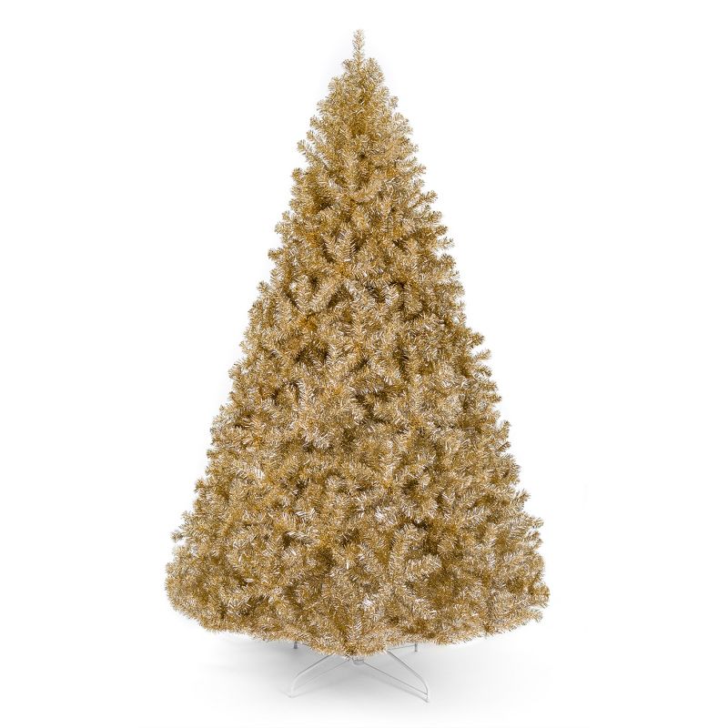 Best Choice Products Artificial Tinsel Christmas Tree - Champagne Gold, 1 of 9
