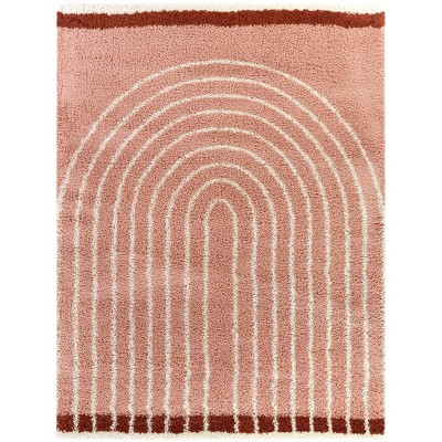 Image of Balta Rugs 5'3"x7' Kids' Oaklynn Contemporary Shag Pink