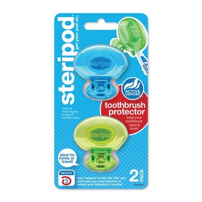 Steripod Clip-On Toothbrush Cover - Trial Size - 2pk