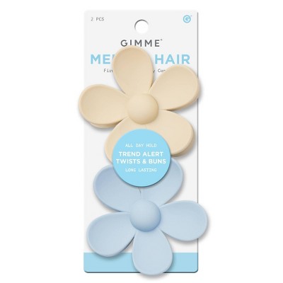 Gimme Beauty Medium Flower Claw Clip - Blue - 2pc