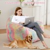 Colorful Bean Bag Chair for Kids Adults, Living Room Furniture Tie-Dye Beanbag Couch Sofa, Soft Fluffy Faux Fur Bean Bag Lazy Sofa for Gaming Reading - 3 of 4