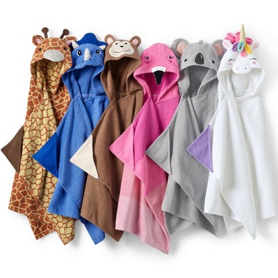 Kids Brown Giraffe Hooded Cotton Bath Towel