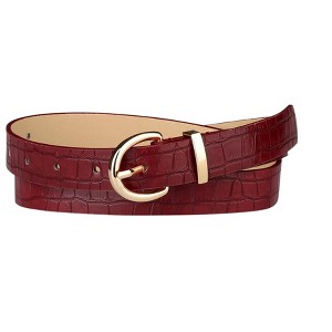 INSPIRE CHIC Women's Alligator Embossed Belts Leather Waist Alloy Pin Buckle Belt - 1 of 4