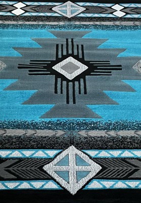 BizChair South West Native Door Mat Area Rug Design C318 Berber (24 Inch X  40 Inch)