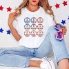 Simply Sage Market Women's Peace Signs Flag Short Sleeve Garment Dyed Tee - 2 of 3