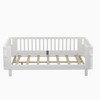 NicBex Twin/Full Size Bed Frame,Wood Platform Bed for Kids,Wood Low Profile Twin Bed with Rails for Girls and Boys,Wood Slats Support - 4 of 4