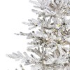 Northlight Pre-Lit Medium IPT Artificial Flocked Garden Christmas Tree - 6.5' - Warm White LED Lights - 4 of 4