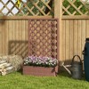 Okak Slim Privacy Screen Planter with Trellis for Climbing Vines in Small Patios + Self-Draining Design - 4 of 4