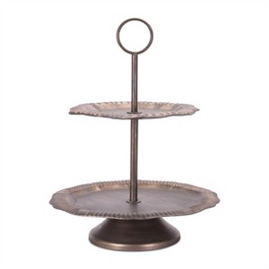 Tiered Bronze Metal Tray 23"H - 1 of 1