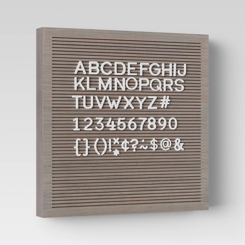 14&#34;x 14&#34;  Wood Letterboard Gray - Threshold&#8482;, 3 of 12