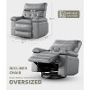 Recliner Chair - PU Leather Large Manual Recliner for Adults, 1.5X Sponge Filling and Easy Recline Mechanism - 2 of 4