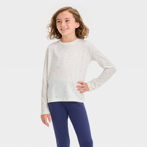 Girls' Valentine's Day Heart Leggings - Cat & Jack™ Cream S : Target