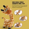 Nocciola Twistable Giraffe Stuffedless Dog Toy for Small Medium Breed, Christmas gift,Plush Chew Toy with Crinkle Paper and Soft Fabric - 2 of 4