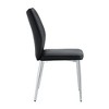 SEVOBAL Dining Chairs Set of 4 Middle Ages Modern Chair PU Cushion and Silver Legs, Suitable for Restaurants, Living Rooms, Black, 17.9"*16.9"*34.3" - 4 of 4