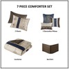 Lyngins 7-Piece Queen Size Comforter Set, Modern Traditional Bedding Set with Comforter, Bedskirt, Shams & Decorative Pillows, Machine Washable Quilt - 3 of 4