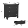3 Drawer Dresser for Bedroom, Wide Chest of Drawers with Vintage Handle, Modern Wood Dresser - 2 of 4