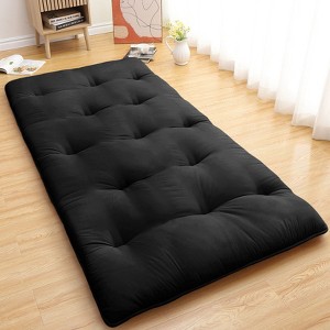 Solid Japanese Floor Mattress Indoor Furniture Living Room Bedroom Futon Mattress, Foldable & Portable Tatami Mat Roll Up Camping Mattress Pad - 1 of 4