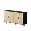 KTMBDW 6 Drawer Double Dresser for Bedroom, Modern Rattan Dresser Chest with Golden Handles for Living Room and Entryway - 4 of 4