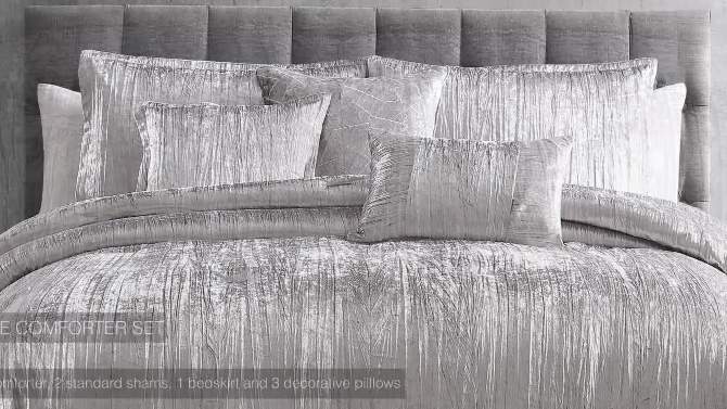 Turin Crinkle Velvet Comforter Set - Riverbrook Home, 2 of 15, play video