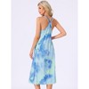 cheibear Women's Sleeveless Racer Back Full Slip Camisole Midi Nightgowns - 4 of 4