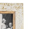 Antique Embossed Picture Frame White Wash Metal, MDF, Mango Wood & Glass by Foreside Home & Garden - 3 of 4