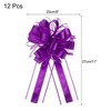 Unique Bargains Large Pull Bow Metallic Gift Wrapping Ribbon for Wedding 12 Pcs - 2 of 4
