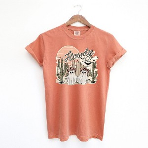 Simply Sage Market Women's Howdy Ghosties Short Sleeve Garment Dyed Tee - 1 of 2