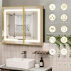 Lighted Medicine Cabinet with Mirror Wall Mounted Bathroom Mirror with Storage - 3 of 4