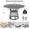 47.2" Round Farmhouse Dining Table with Storage for 6, Kitchen & Living Room Circle Table for Apartments - 2 of 4