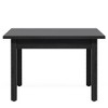 Resenkos Dining Table, Living Room Table,39.4'' Square Dining Table Kitchen Table with Solid Wood Legs for 4,Black - 3 of 4