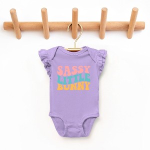 The Juniper Shop Sassy Little Bunny Baby Flutter Sleeve Bodysuit - 1 of 2