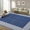 Area Rug - Low Pile Stain Resistant Neutral Carpet, Ultra Soft Non-Slip Modern Floor Cover for Living Room Bedroom Nursery Entryway - 2 of 4
