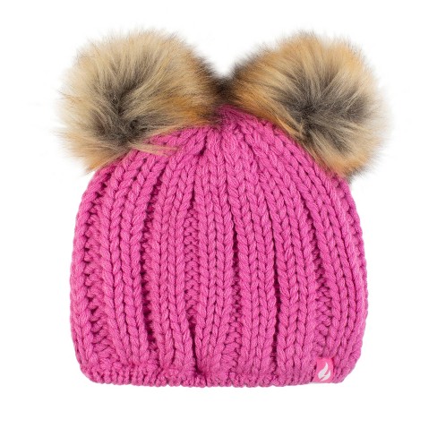 Girls Crystal Mountain Hat with Two Pom Poms - image 1 of 2