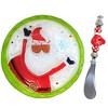 6.0 Inch Santa Hostess Set Pate Knife Appetizer Dip Bowl And Platters - 3 of 3