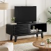 Fontoi TV Stands and Consoles, Mid-Century Modern TV Stand, Entertainment Center with Storage for Living Room Bedroom, Black, 14.2"*17.8"*46" - 4 of 4
