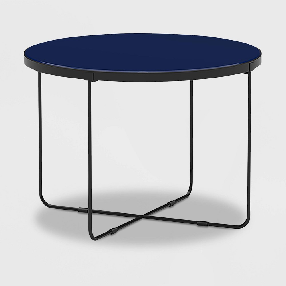 Photos - Garden Furniture Thomas Round Coffee Table Blue - Finch