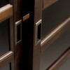 40" Portland Medium Storage Cabinet Mahogany Brown - WyndenHall: Tempered Glass Doors, Pine Frame, 4 Adjustable Shelves - 4 of 4